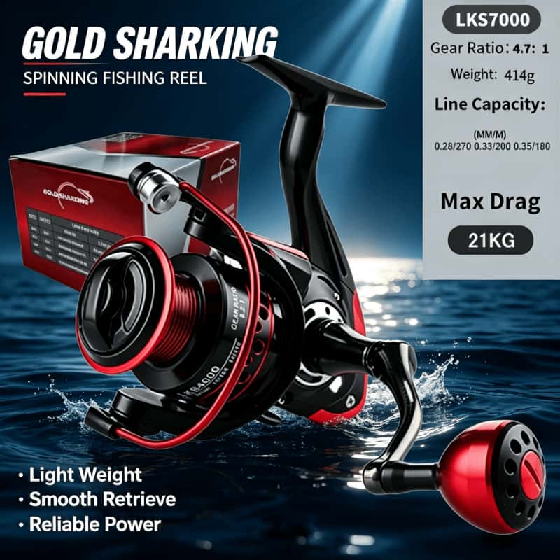 Abu Garcia Reel Max - GOLD SHARKING-Mulinello da Spinning, Mulinello da